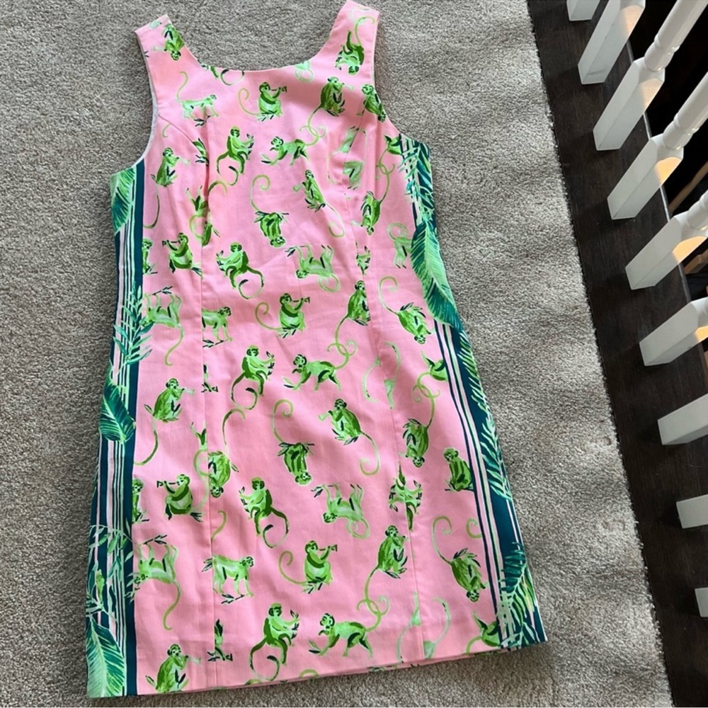 Lilly Pulitzer Pink One-Shoulder Tropical Print Dress - Picture 5 of 7
